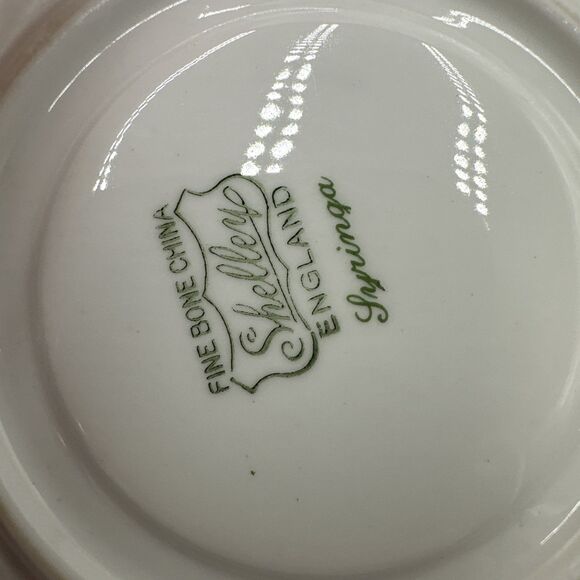 Shelley England Syringa Dainty Fluted Tea Cup & Saucer Vintage Bone China - Picture 6 of 10